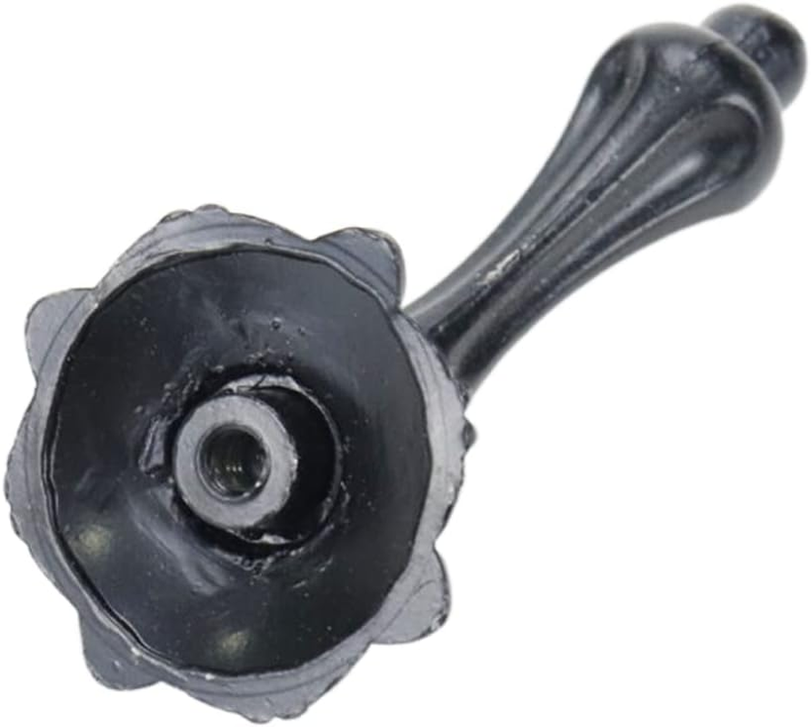 5 Pcs Antique Drawer Cabinet Pull Knobs, Decorative Tear Drop Handle Pull Knob Furniture Drop Knobs Black Metal Hardware Pull for Cabinet Drawer Closet Dresser Jewelry Box (Black) image number 4