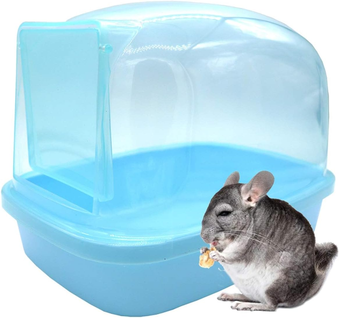 Kathson Dwarf Hamster Bathroom, Chinchilla Sauna Room Plastic Sand Bath House Ideal for Gerbils, Hedgehog, Squirrel and Other Small Animals (Random Color) image number 6