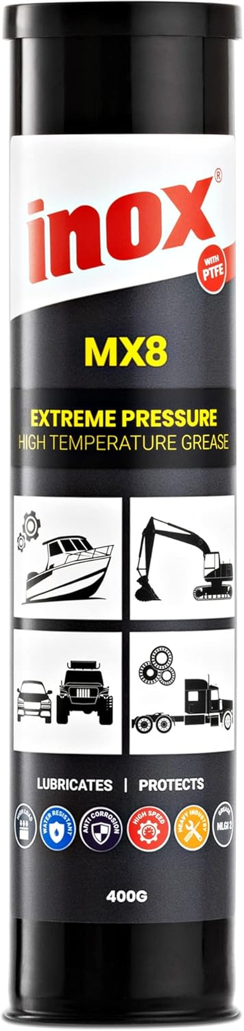 Inox MX8 PTFE Extreme Pressure and High Temperature Grease, 400 G