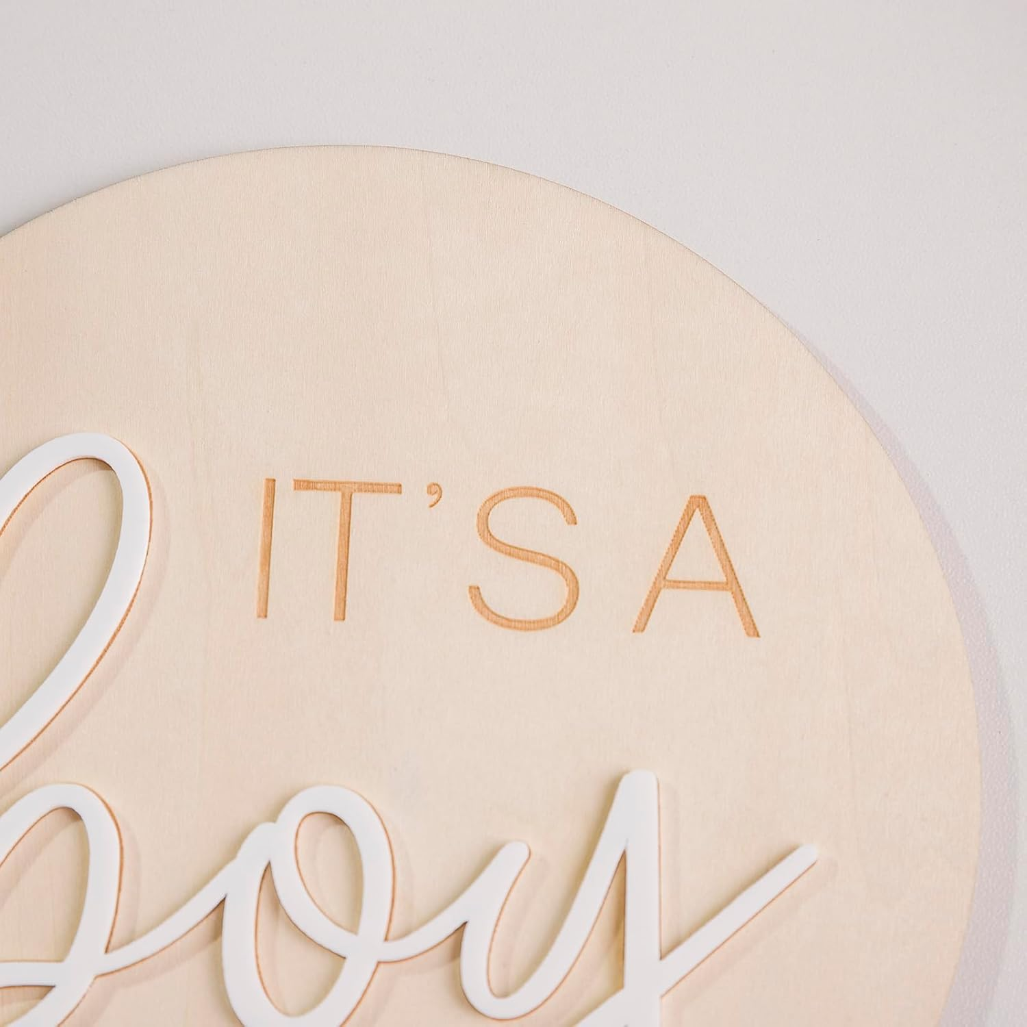 YHOLSDAS Its a Boy Its a Girl Wooden Sign & Hello World Sign, Baby Birth Announcement Sign, Gender Reveal Wooden Sign for Hospital, Birth Baby Name Plaques for Photo Props, Gender Reveal Decorations image number 6