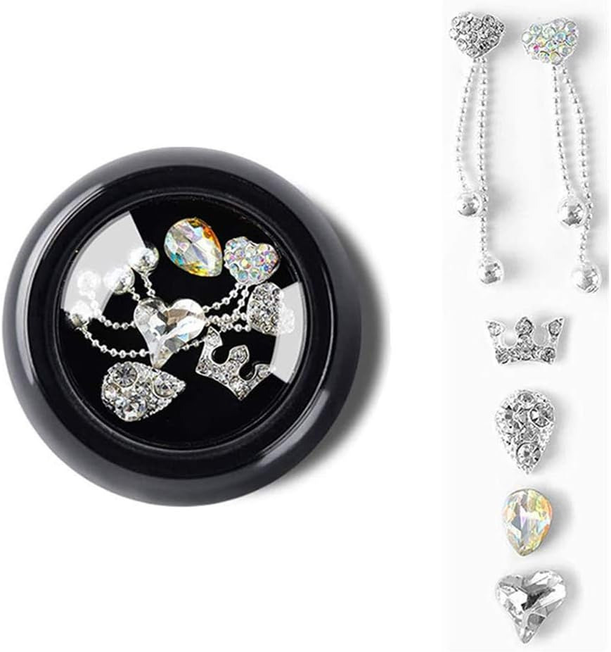 4 Boxes Rhinestone Nail Crystal 3D Nail Art Rhinestone Gem Stones Art Decoration image number 5