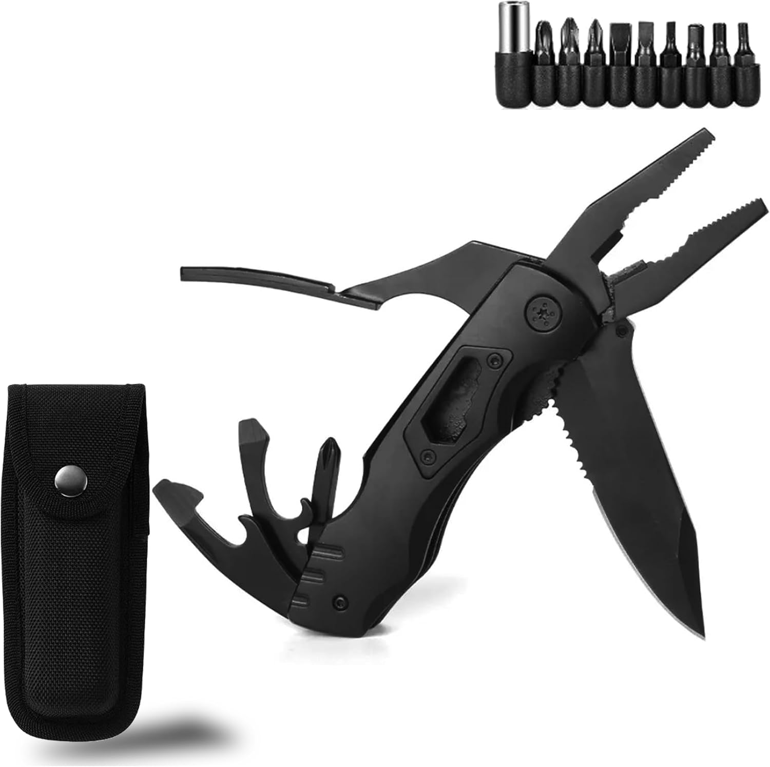 9 in 1 Multitool Knife - Pocket Knife - Folding, Survival Camping Knife with Pliers, Bottle Opener, Screwdriver, Saw, and More - Best Choice for Outdoor Activities image number 5