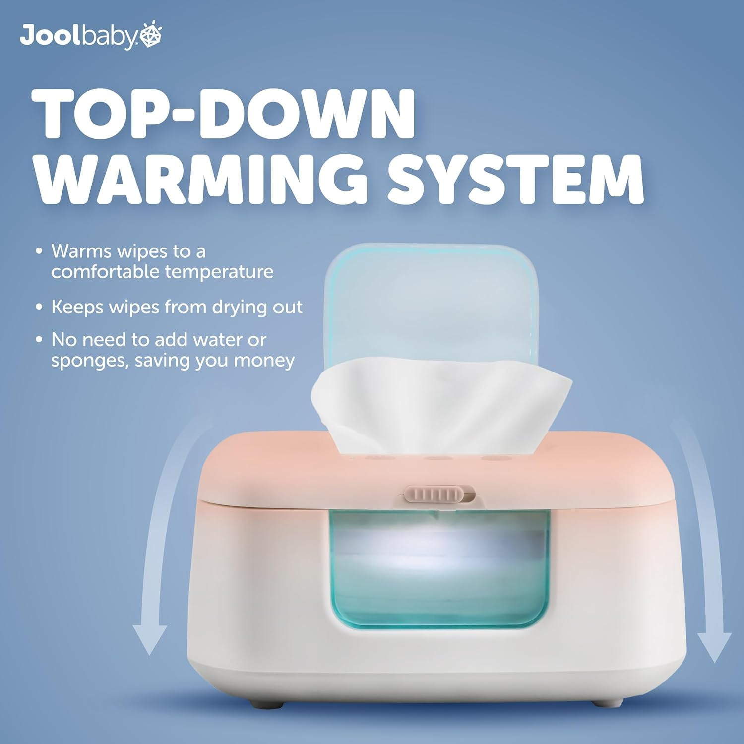 Tinybums Baby Wipe Warmer & Dispenser with LED Changing Light & On/Off Switch - Jool Baby (Aqua) image number 5