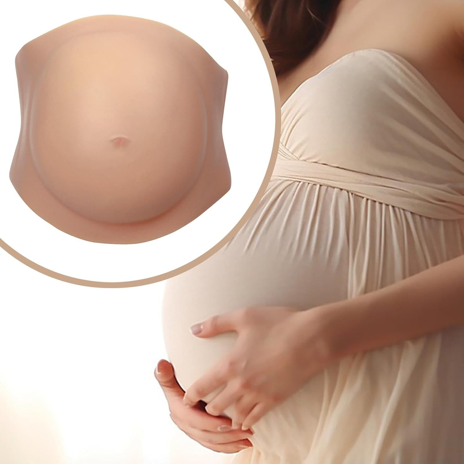 Qianly Fake Belly Silicone Belly for Advertising Cosplay Costume Screen Performance image number 2