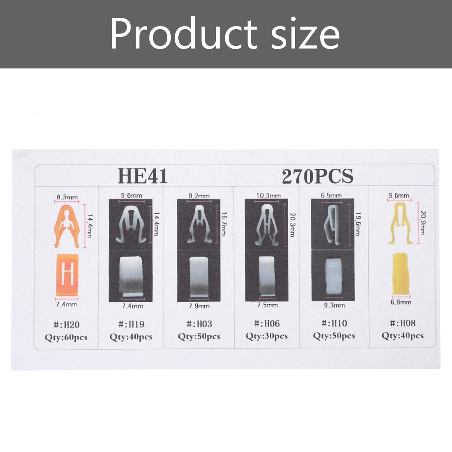 Angoily Retainer Buckle Clip Trim, 270PCS ABS Dashboard Retainer Clips Buckle Decor Body Trim Retainer Bezel Clip Center Auto Parts Front Console Trim Dashboard Trim Clip Center Console Clip Car