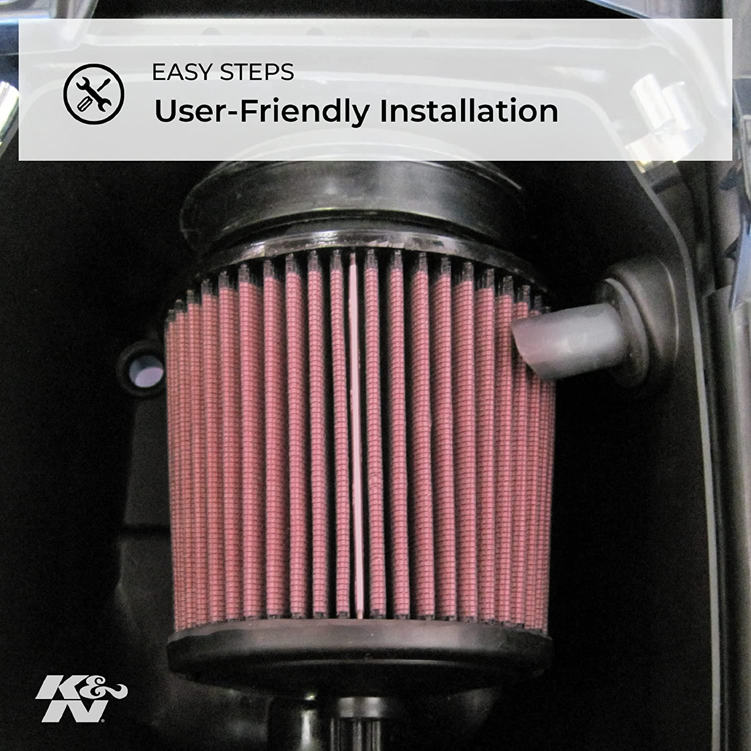 K&N SU-7005 round Straight Replacement Air Filter for 2018 Suzuki LTA750 Kingquad Axi PS 750 image number 6