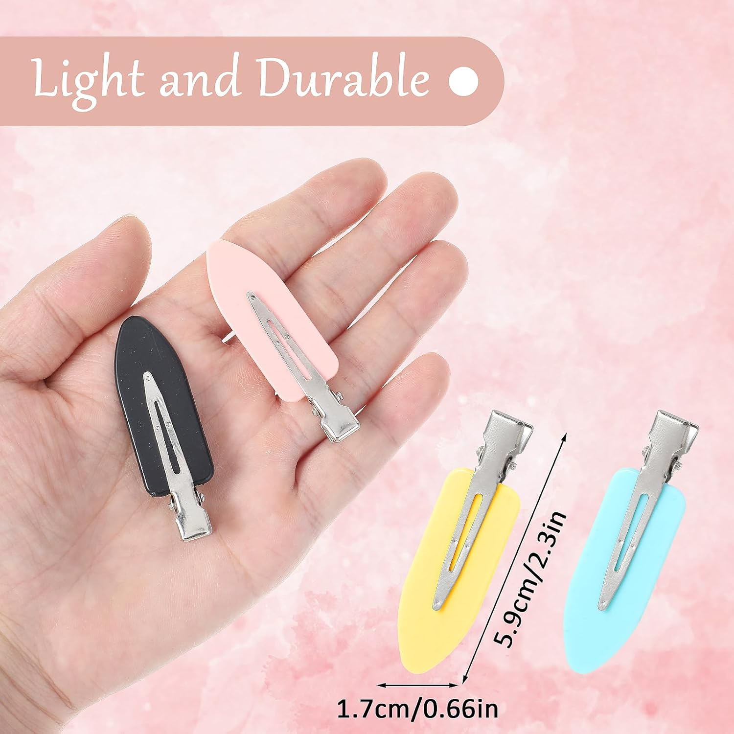 Oruola 12Pcs Bangs Hair Clips,No Bend No Crease Hair Clips,Creaseless Hair Clips for Makeup，Flat Clips for Women and Girls(6 Colors) image number 2