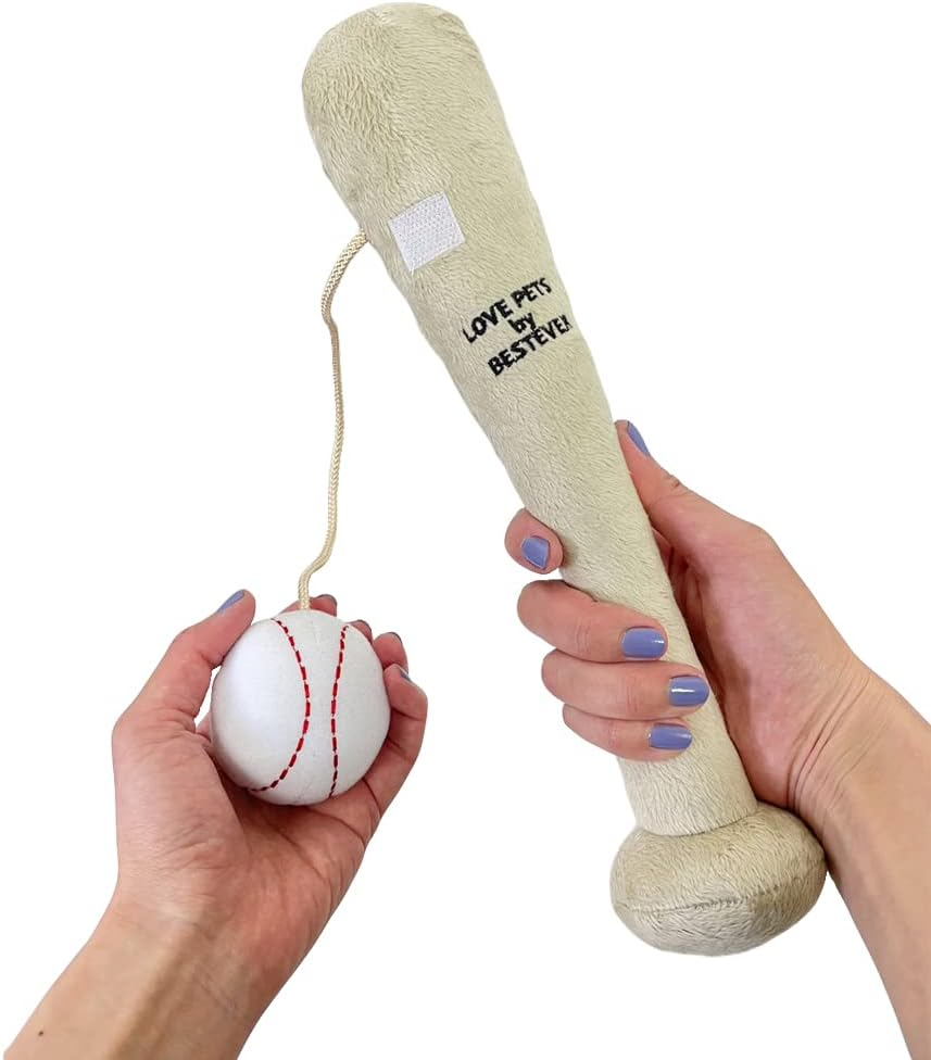 BESTEVER Pet Toy, Baseball Bat, Dog Toy, Kashakasha, Sound, Play, Play Together [Love Pets by BESTEVER Love Pets] Baseball Bat Funny Parody Best Ever Japan
