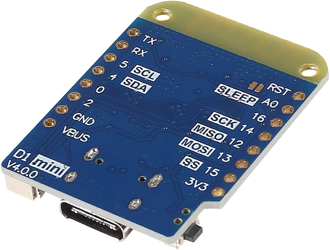 AITRIP 10PCS Wemos D1 Mini V4.0.0 Type-C USB Wifi Internet of Things Board Based ESP8266 4MB Compatible with Arduino Micropython Nodemcu