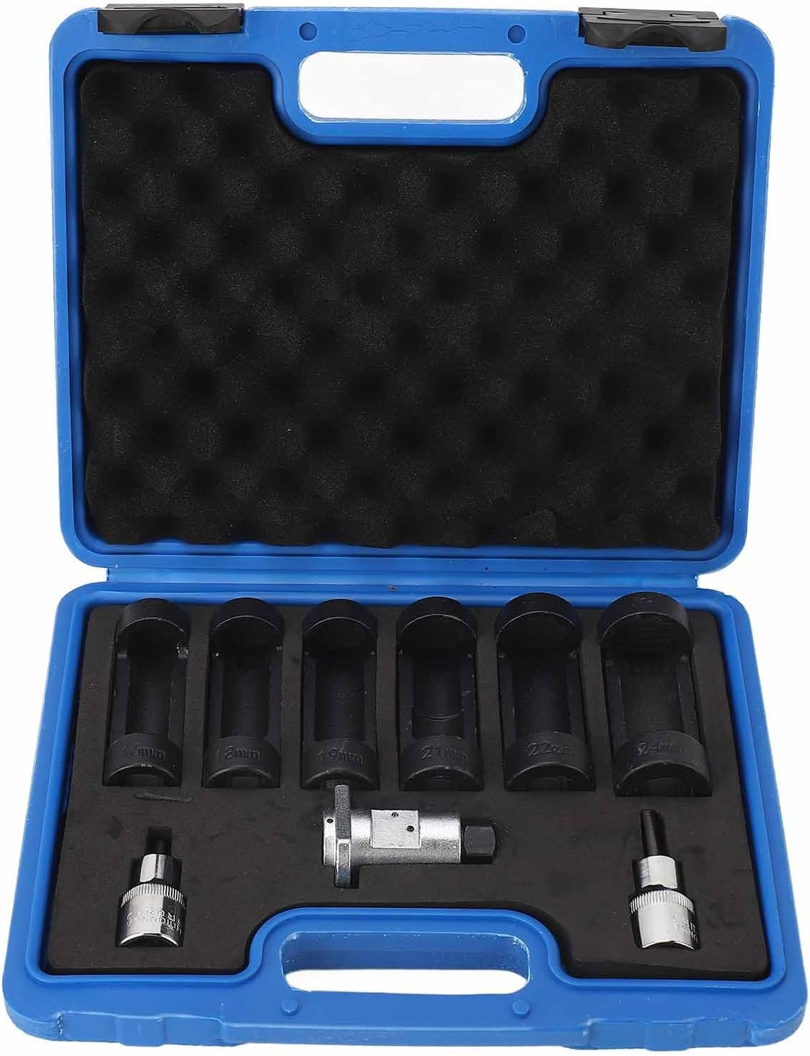 Strut Nut Socket Set, 16Mm 18Mm 19Mm 21Mm 22Mm 24Mm, Suspension Strut Spreader Socket, Suspension Strut Socket Tool with 12 Points, Easy Removal for Cars image number 2