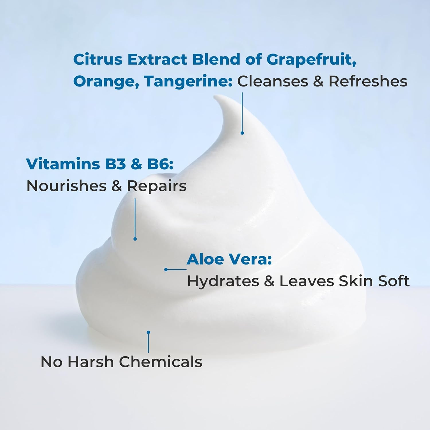 Nurture Rinse Free Waterless Foaming Cleanser | Women, Camping, Elderly & Hospital Care | Waterless Shower & Bath Wash W/Aloe for Sensitive Dry Skin image number 3