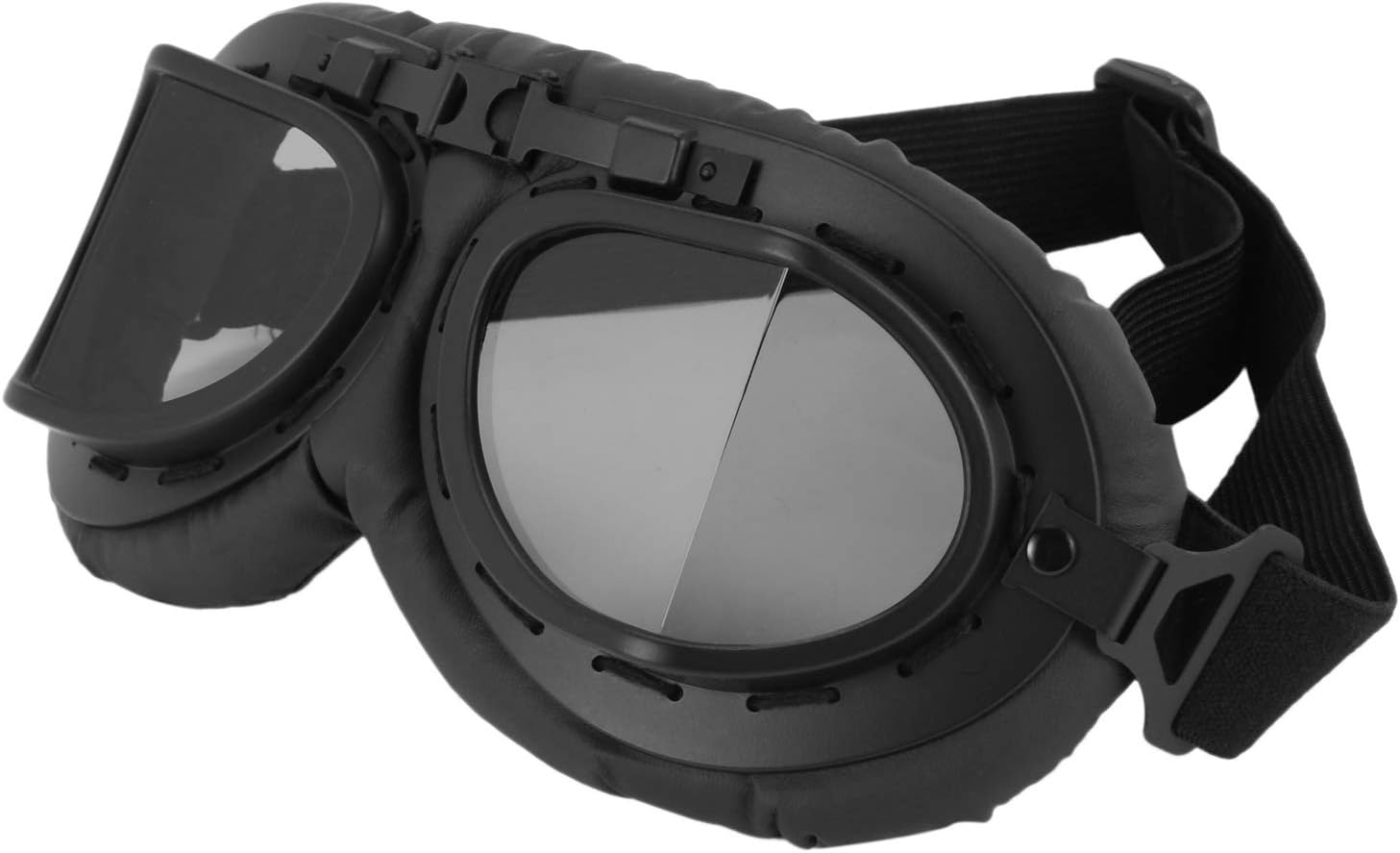 Retro Gray Motorbike Helmet Pilot Goggles Vintage WWII Pilot Goggles Motorcycle Scooter Glasses Uv for Helmet