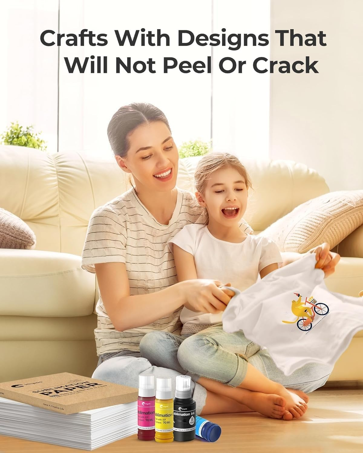 580ML Sublimation Ink Refilled Bottlescompatible for ET2400 ET2720 ET2760 ET2750 ET4800 ET-2800 ET-2803 ET-2850 Inkjet Printers Heat Press Transfer on Mugs T-Shirts image number 4