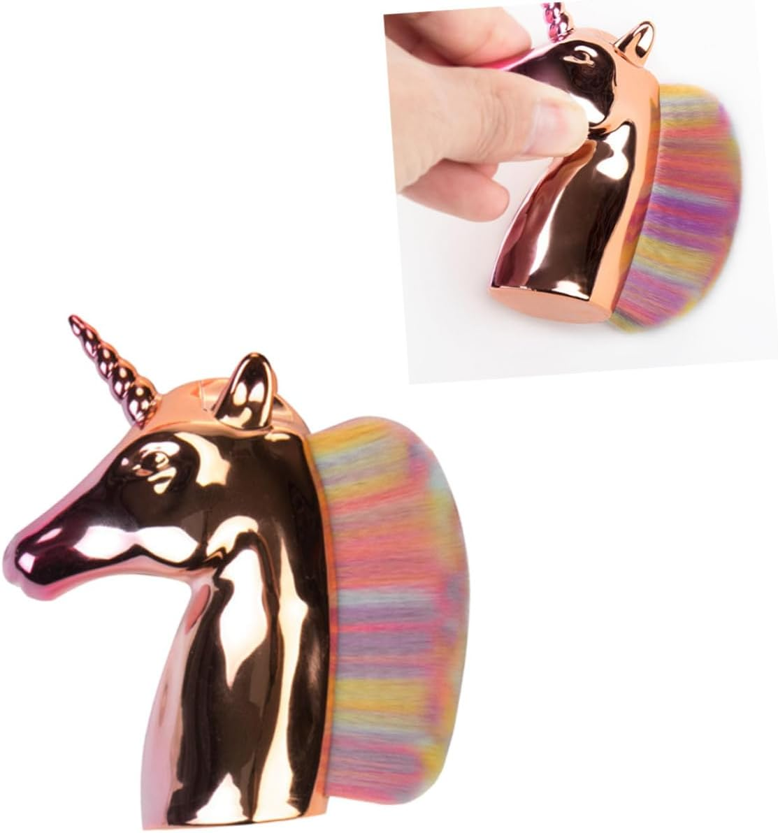 Minkissy Makeup Brush Rainbow Makeup Supplies for Women Girls Ladies for Travel image number 5