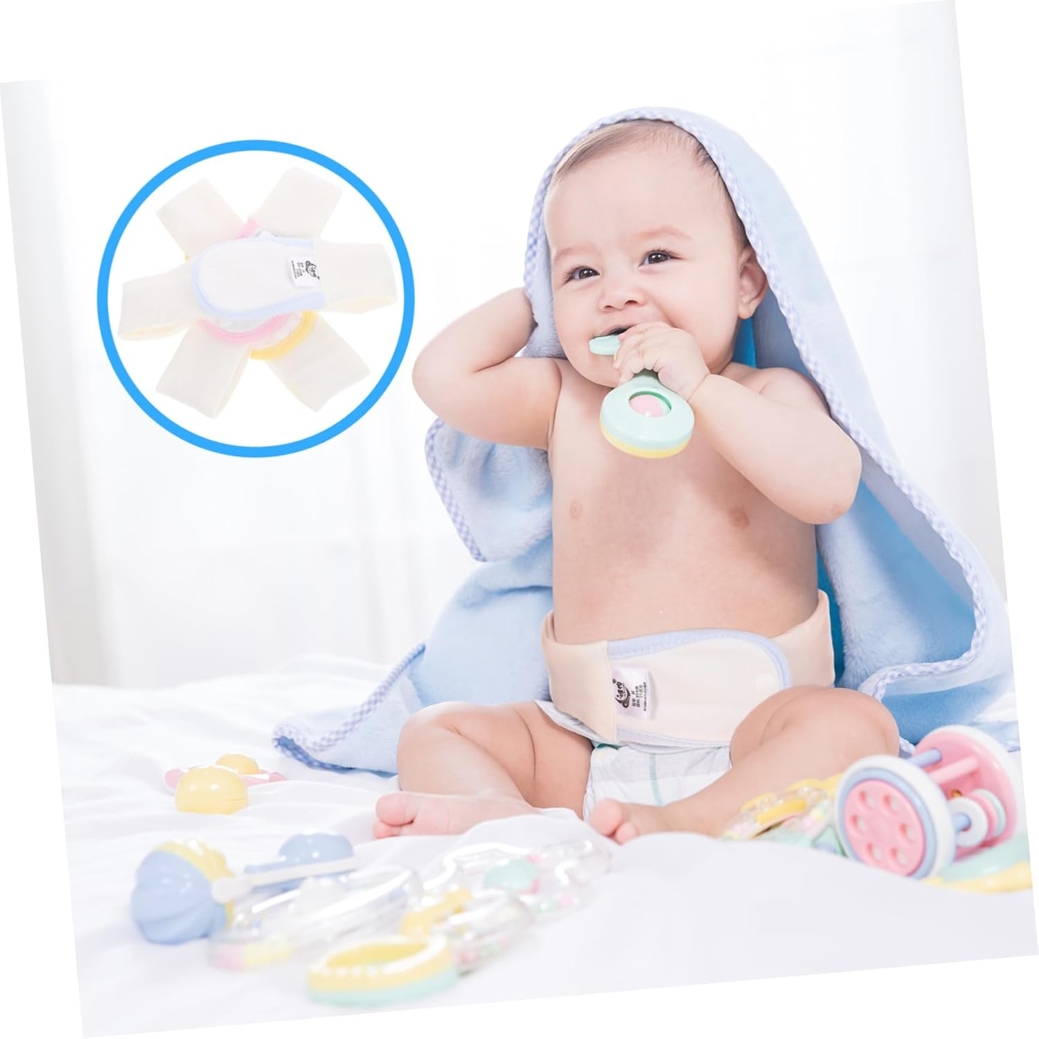 3Pcs Diaper Fixing Straps for Boy Girl Diaper Fastener Cotton Material for Nursing Supplies and Changing Scenarios image number 2