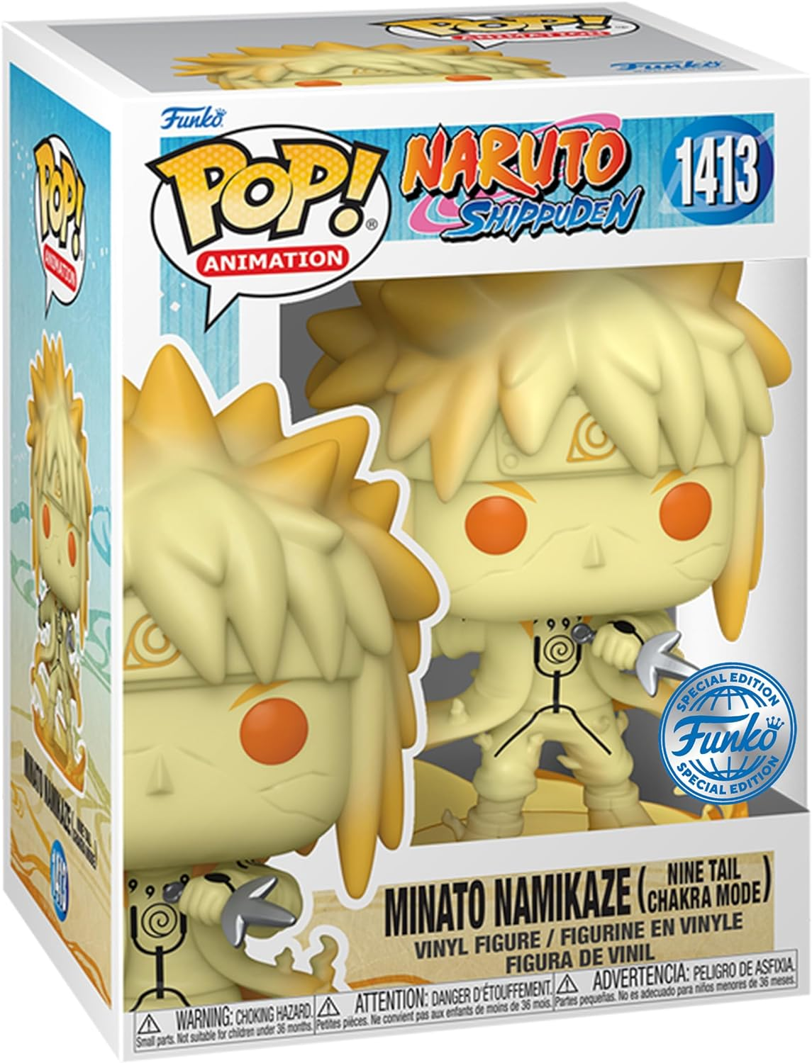 Funko Pop Animation: Naruto Shippuden - Jiraiya with Rasengan - Special Edition Multicolor Glow Exclusive #1481