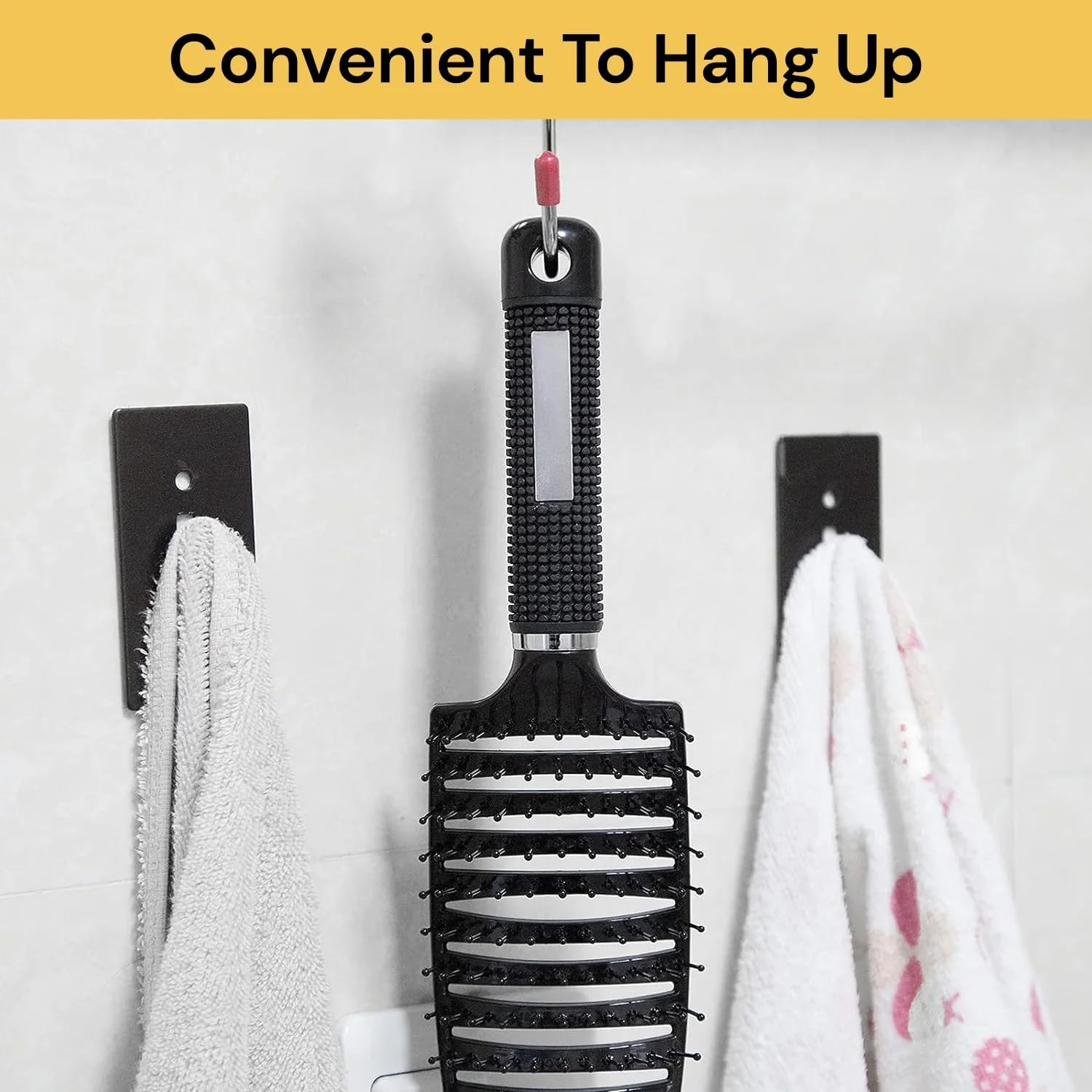 EZONEDEAL Detangler Hair Brush, Hair Brush, Ultra-Soft Intelliflex Bristles, Curved Vented Brush for Blow Drying, Anti-Static Bristles Massage, Hair Brush Detangling Brush for Women & Men (Pink) - Black image number 4