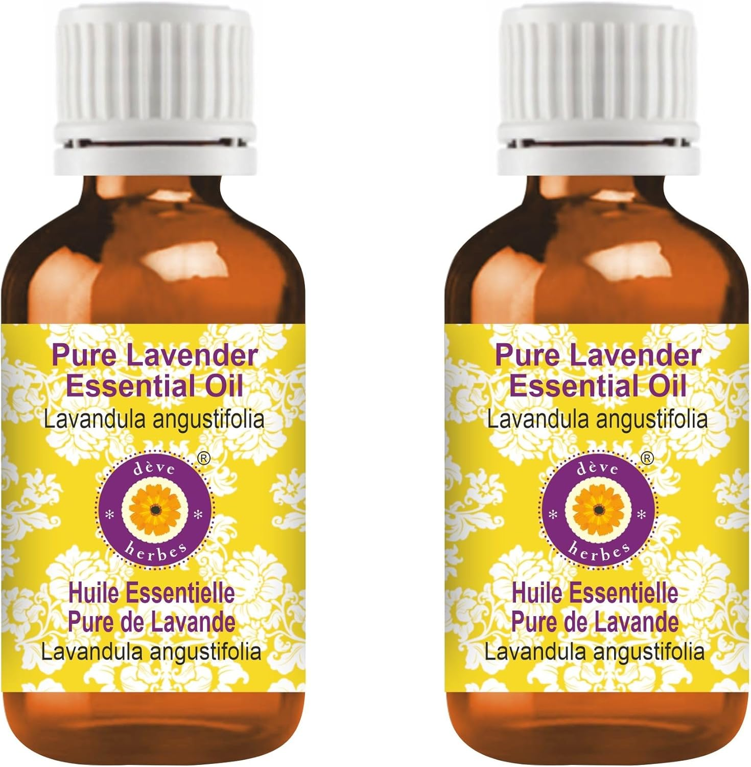 Deve Herbes Pure Lavender Essential Oil (Lavandula Angustifolia) (Made in France) Natural Therapeutic Grade Steam Distilled (Pack of Two) 100Ml X 2 (6.76 Oz) image number 2