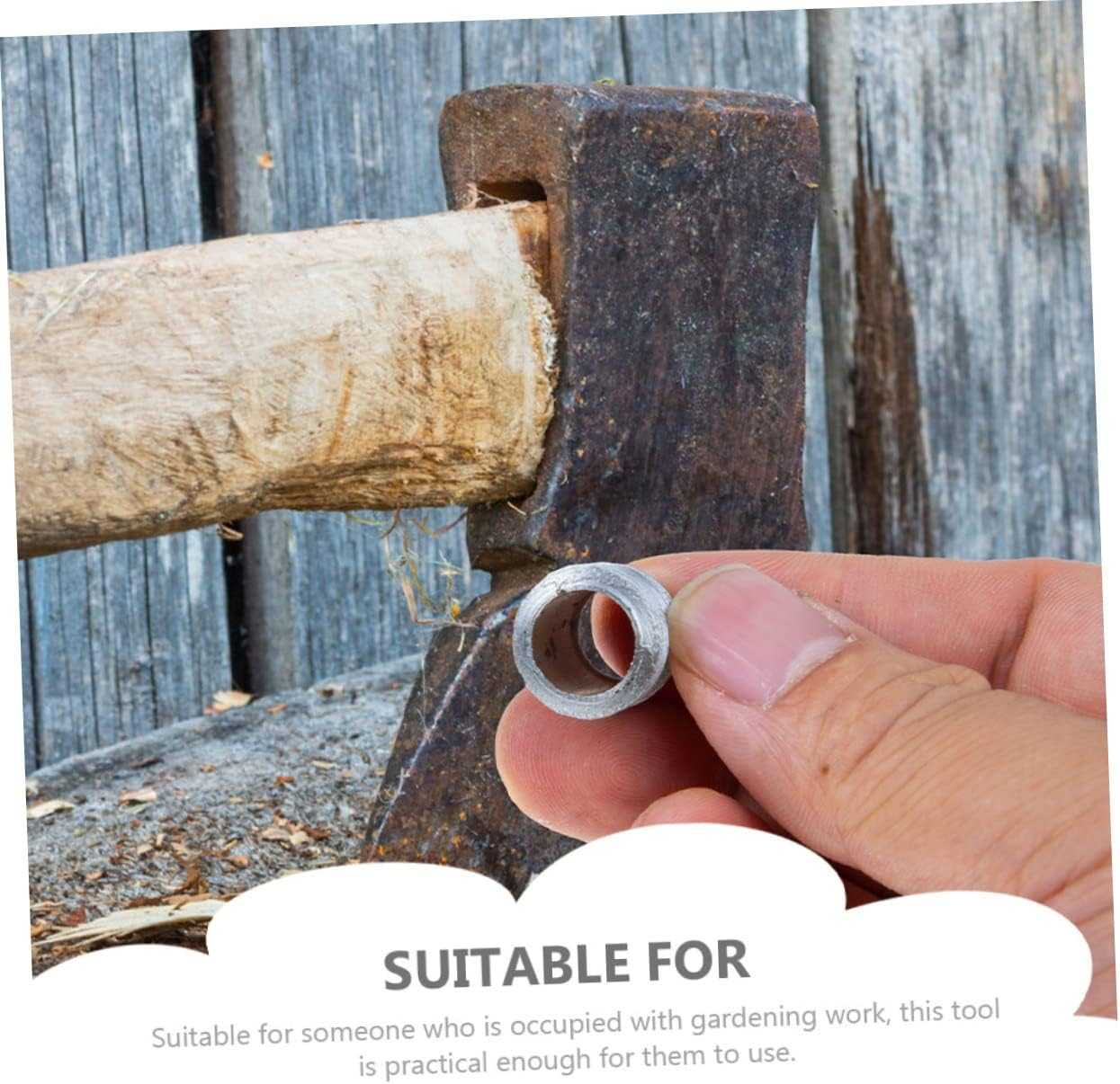 Veemoon 20Pcs Falling Reinforced Nails for Garden Tool Safety Handle Wedge Kit Conical Handle Iron Wedges Gardening Supplies Home Iron Connector Portable Tool