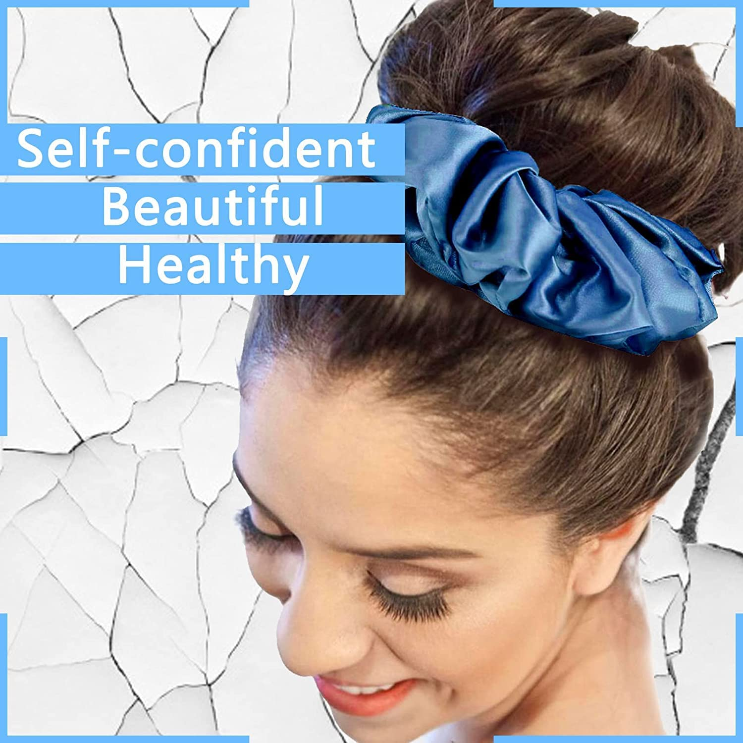 LEIAOLY Ladies Heatless Curling Iron, Headband Heatless Curling Iron for Long Hair Sleep Overnight Silk Curling Iron Heatless Curling Iron Headband, Wave Curling Iron, Soft Foam Curling Iron (Blue)