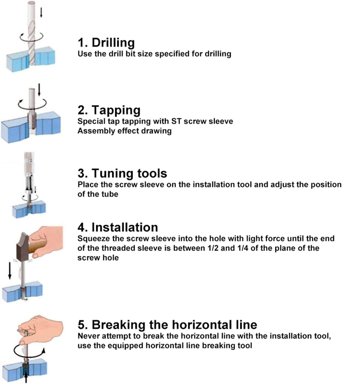 Thread Repair Insert Tool M10 X 1.25 Thread Repair Insert Kit 12PCS Screw Sleeve for Repairing Damaged Threads in High Voltage Switchgear Auto Parts (M10)
