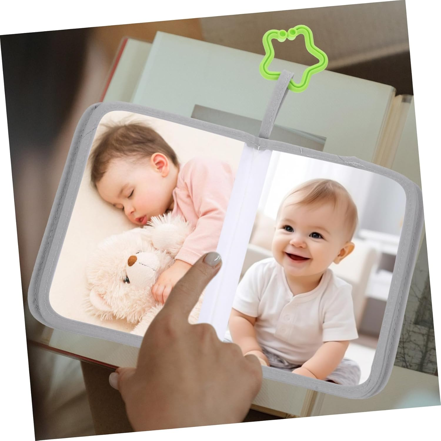 Cloth Photo Album Growth Record Book for Soft Design Photo Slots Adorable Keepsake for Memories for Christening Shower image number 5