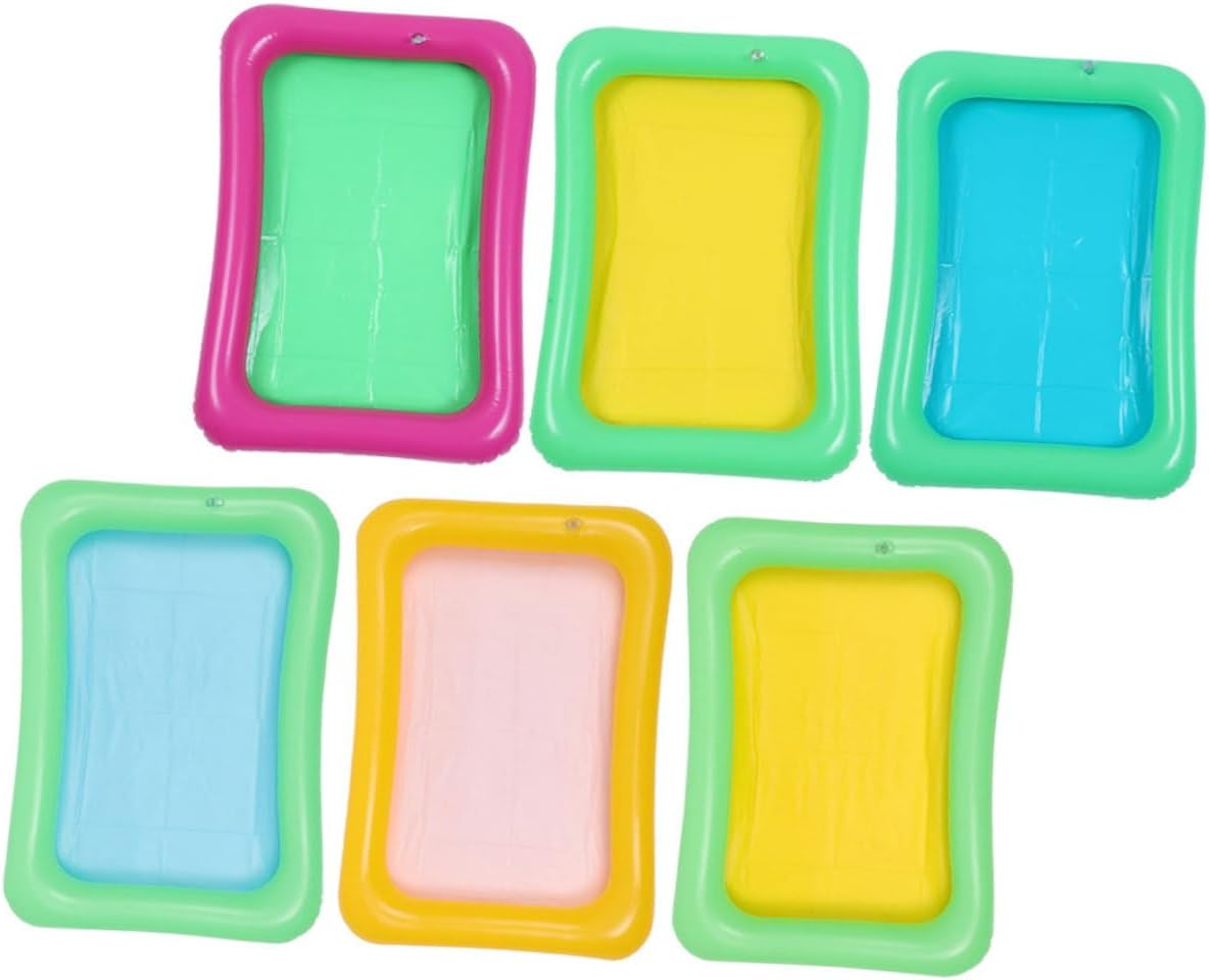 6Pcs Inflatable Ice Serving Bars Pool Party Supply Floating Tray for Beverage Storage for Swimming Pool Drink Holder Random Color image number 6