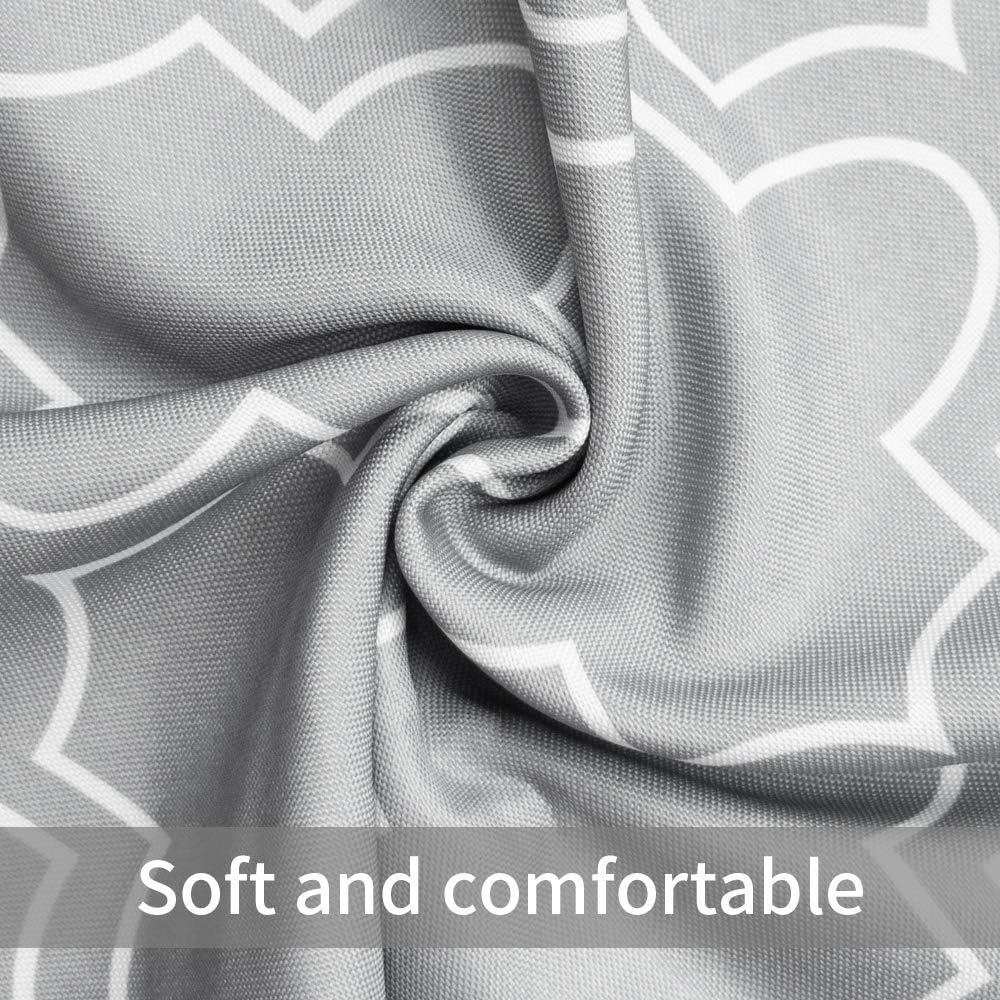 Excovip Cotton Linen Fabric Tablecloth-Washable Table Cloth-Wrinkle Free Anti-Fading,Dust-Proof Table Cover for Kitchen Dining, Party, Holiday, Christmas, Buffet(Oblong, 8-10 Seats,150X259Cm,Gray)