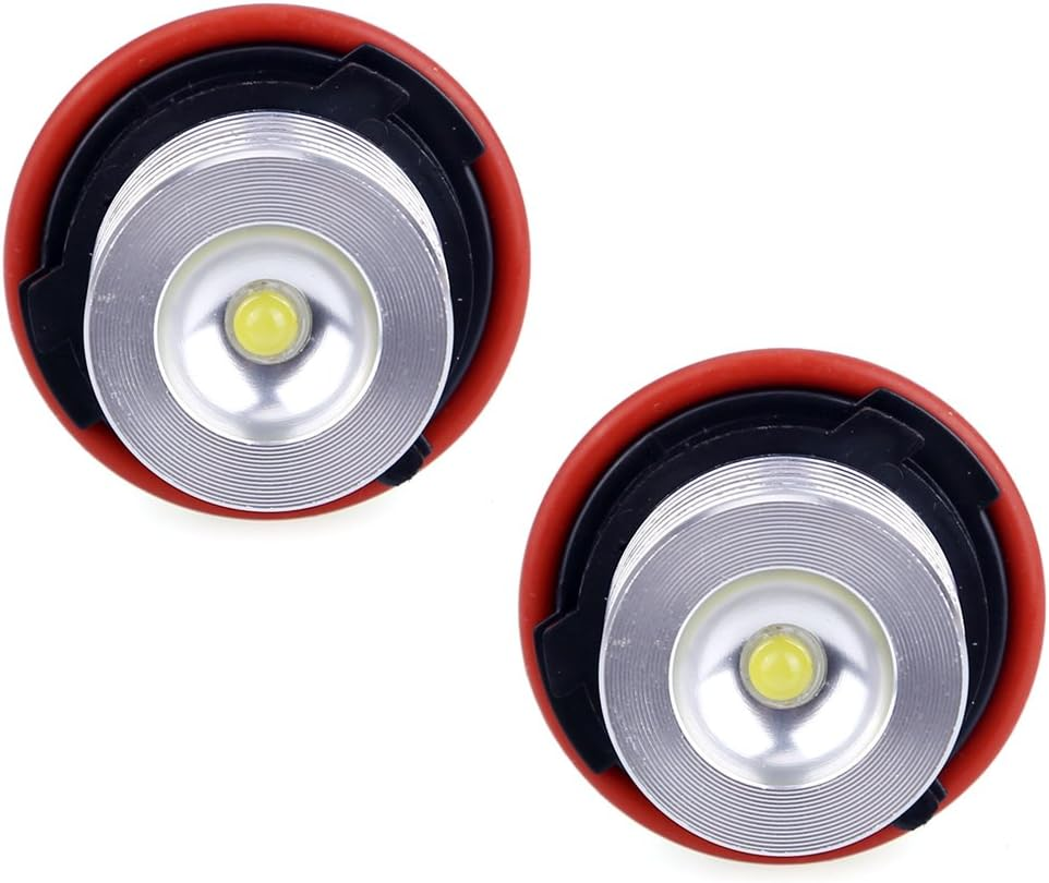 2PCS 5W LED Angel Eyes Halo Ring Marker Light Bulb for BMW 5 6 7 Series X3 X5 (Fit E39 E53 E60 E63 E64 E65 E66 E83) (5W, White) image number 2