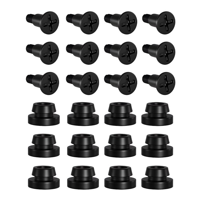 12PCS Hard Drive Screws with Rubber Washer, Anti-Vibration Shock Absorbing PC Hard Drive Screws, 3.5" HDD SSD Mounting Screws for Computer Case, NAS, Home Server (Black) image number 2