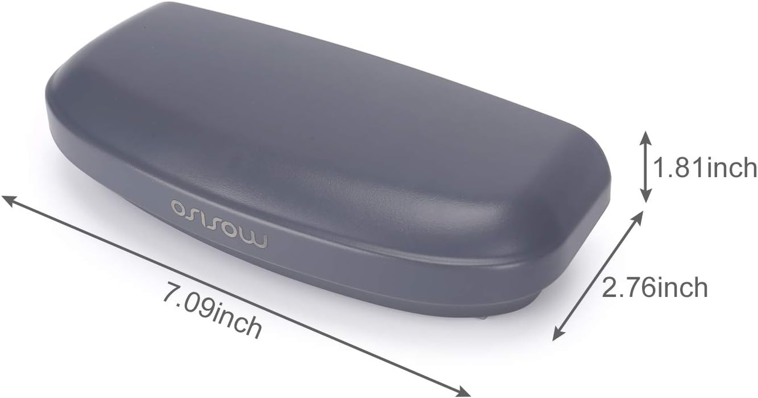 MOSISO Car Visor Sunglasses Case, Universal Automotive ABS Eyeglasses Holder Protective Box Clip Eyewear Hard Shell Storage Organizer with Magnetic Closure and Double Card Clamp, Space Gray image number 1