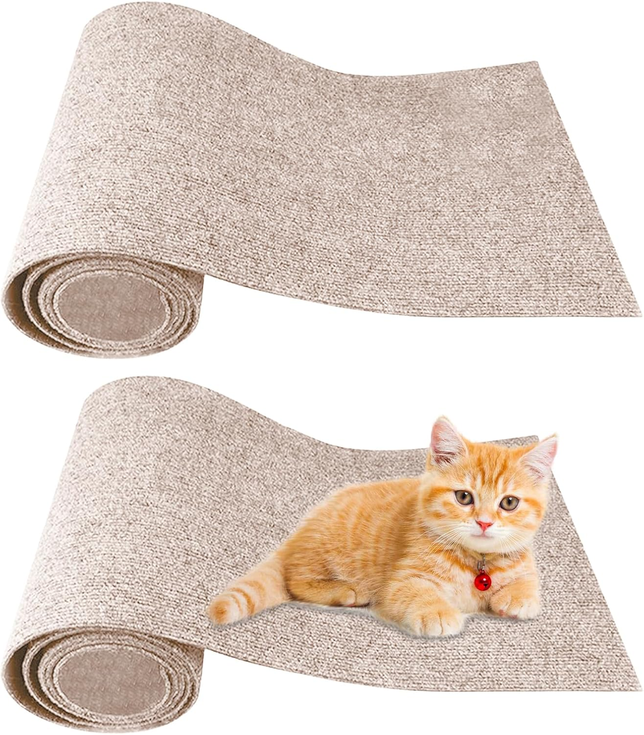 SPORWAY Pack of 2 Cat Scratching Mat, Cat Scratching Boards, 40 Cm X 100 Cm, Cat Scratching Mat, Cat Scratching Board Scratching Mat for Protects Carpets and Sofas image number 2