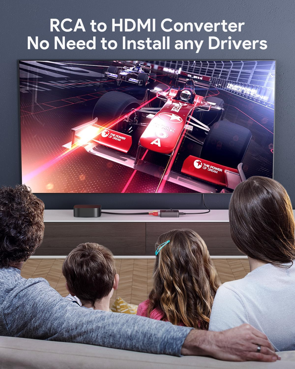 RCA to HDMI,AV to HDMI Converter,Ablewe 1080P Mini RCA Composite CVBS Video Audio Converter Adapter Supporting PAL/NTSC for TV/PC/ PS3/ Stb/Xbox Vhs/Vcr/Blue-Ray DVD Players image number 3