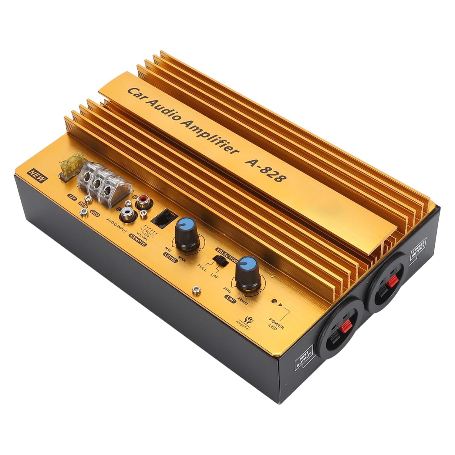 1280W Car Audio Amplifier High Power Subwoofer System 12V Aluminum Alloy Plate 12 Inch Woofer Speaker for Vehicle Sound Upgrade image number 4