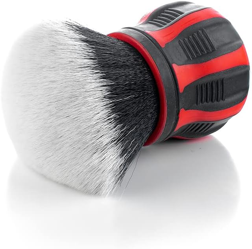 Detail Factory - Curveball XL Synthetic Brush - Ultra Soft Bristles, Comes with Storage Rack, Covers Large Area inside or outside Vehicles, Red