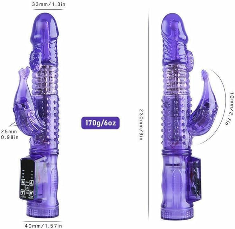 9 Inch Realistic Rabbit Vibrator Dildo G-Spot Clit Massager Sex Toys for Women image number 6