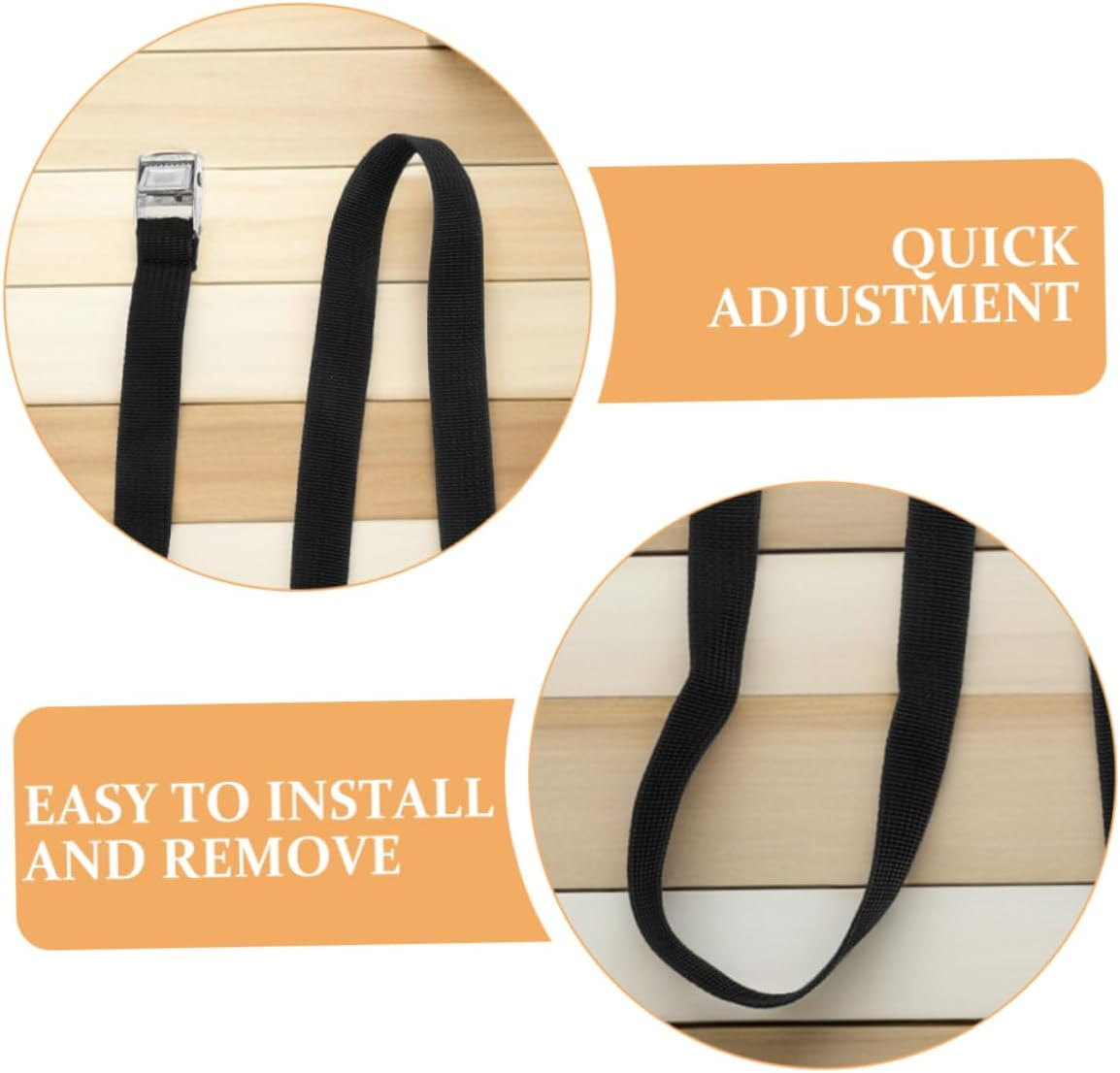 EXHUMKY 3Pcs Adjustable Surfboard Travel Straps with Metal Buckle Heavy Duty Elastic Lashing Straps for Luggage Secure Transport Outdoor Fitness Gear Carrying image number 6