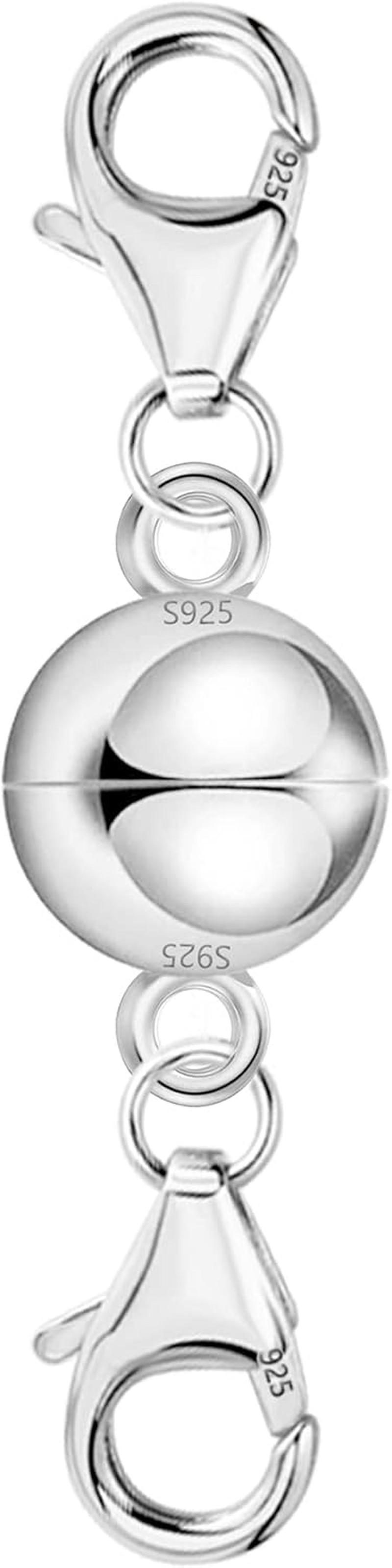 ALEXCRAFT 14K Gold Disco Ball Magnetic Necklace Clasps and Closures 925 Sterling Silver Double Lobster Clasp Magnetic Jewelry Clasps for Necklaces Bracelet