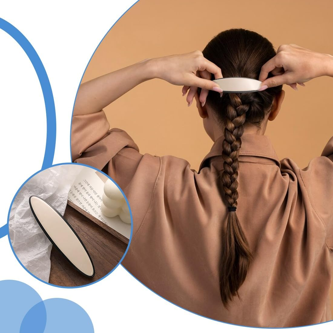 SGERUFZ 2Pcs Classic Hair Clips, Hair Cards, Women Hair Clips, Hair Accessories image number 4