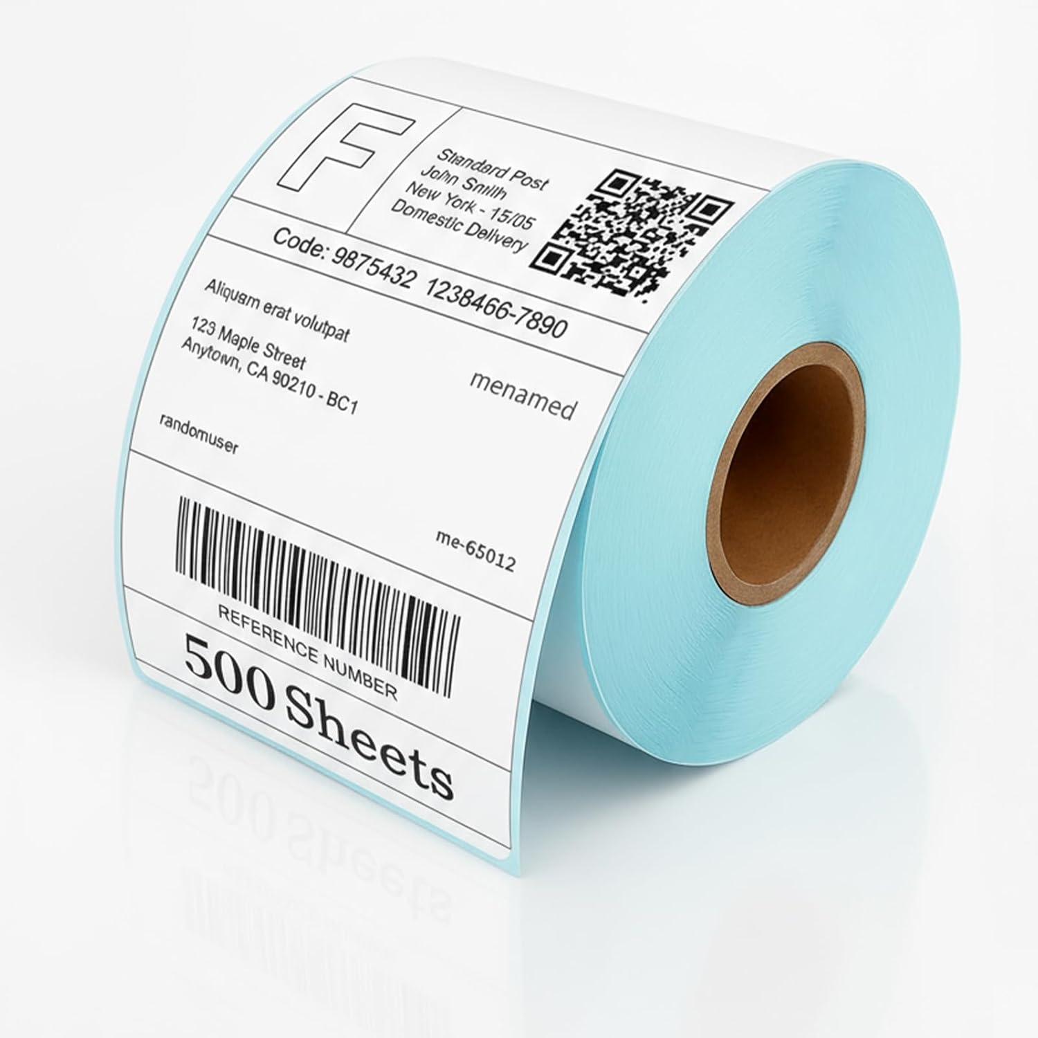 Makmefre 10X15Cmthermal Shipping Labels,Strong Adhesive,Perforated,Commercial Grade,Waterproof Postage Labels Compatible with Most Thermal Printer(1Rolls/500Labels) image number 6