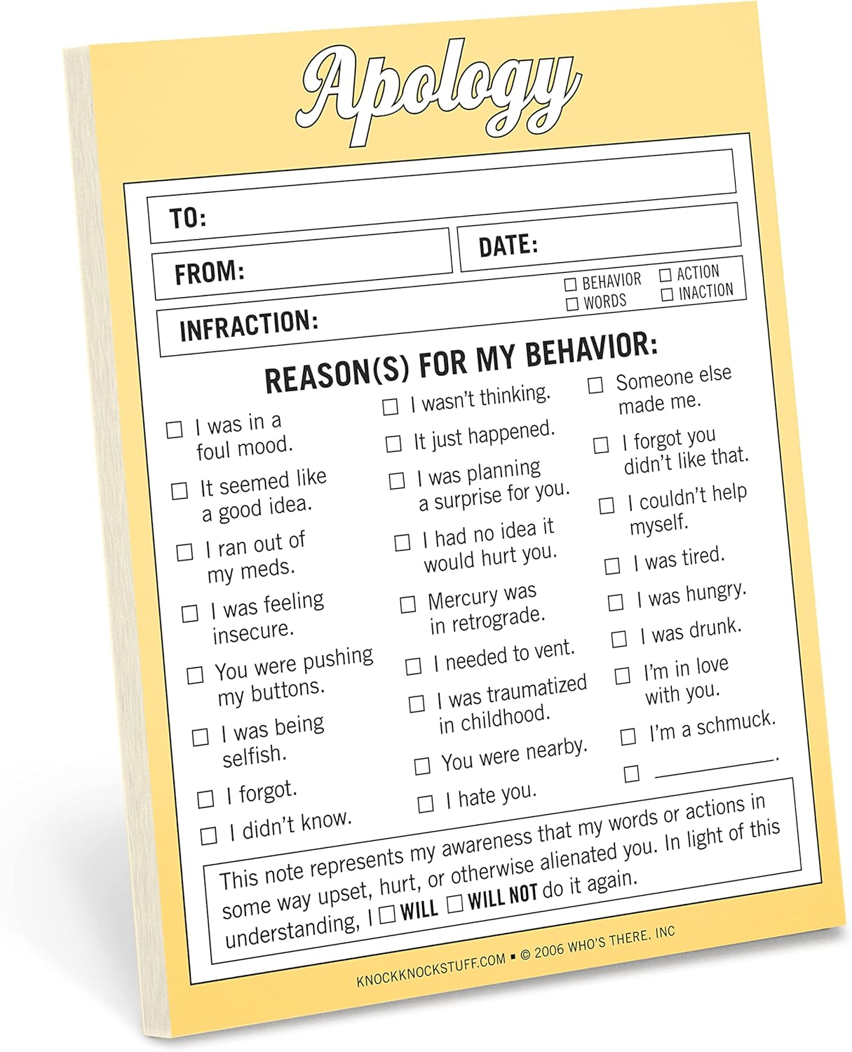 Knock Knock Apology Nifty Notes image number 2