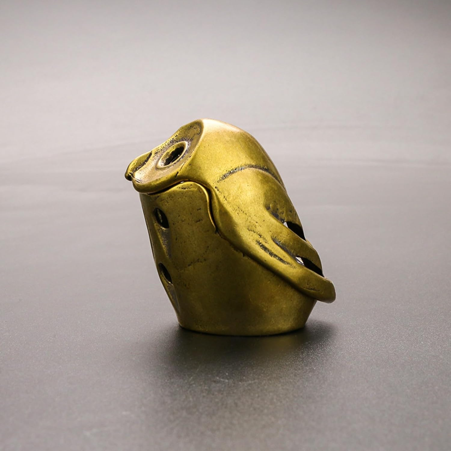 Mini Brass Statues Retro Pure Copper Mini Aroma Diffuser Owl Incense Insert Office Home Decoration image number 2