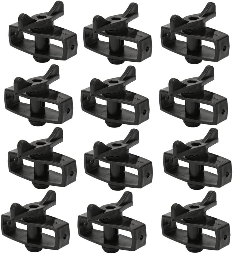 Plastic Rope Tensioner Garden Wire, 12Pcs Electric Fence Insulators Wires Ropes Tensioners, Garden Steel Wire Tensioners Rope Tightener for Electric Fence Insulators image number 1