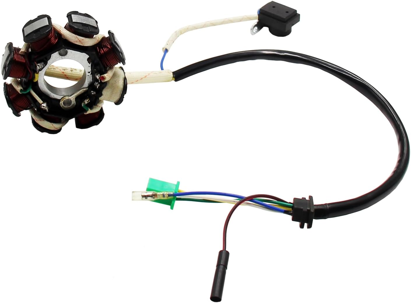 8 Coil Pole Magneto Flywheel Stator GY6 125Cc 150Cc Scooter PIT Quad Dirt Bike ATV Go Kart Moped AC 5 Wires