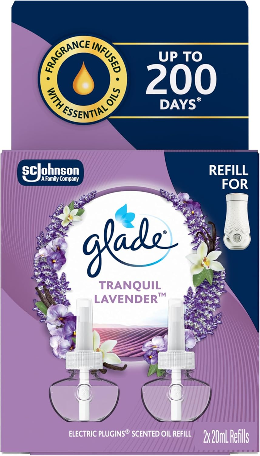 Glade Plugin Scented Oil Refill Tranquil Lavender 2X20Ml &ndash; Soothing Aroma, up to 200 Days of Fragrance image number 3