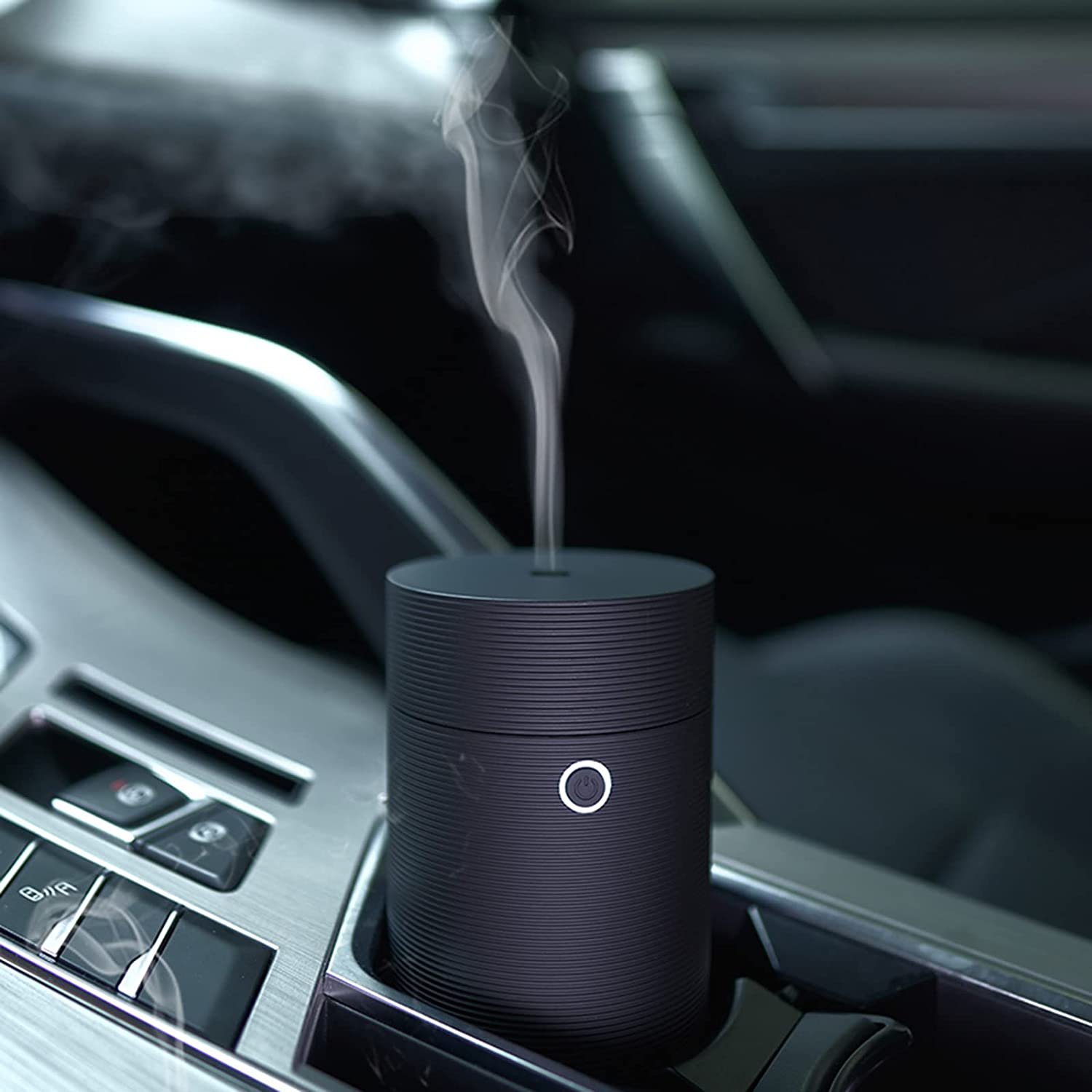 Car Diffuser Humidifier Aromatherapy Esstential Oil Diffuser USB Cool Mist Mini Portable for Car Home Office Bedroom (Thread Black) image number 3