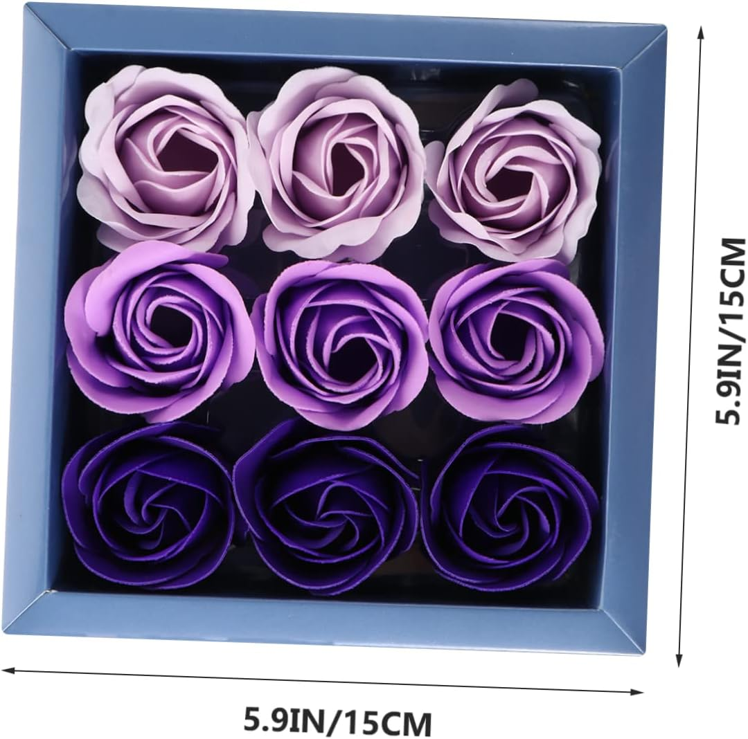 OKUMEYR Gradient Rose Box Flower Bouquet Handmade Rose Soap Bouquet Decorative Present image number 3
