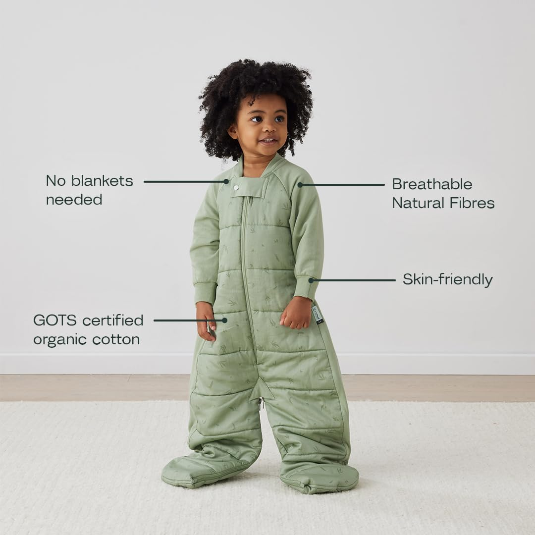 Ergopouch Sleep Suit Bag 3.5 TOG &ndash; 4&ndash;6 Years &ndash; Willow Print &ndash; 400 Thread Count Organic Cotton &ndash; Converts to Sleep Suit with Legs &ndash; Sleeping Bag & Suit in One &ndash; for Infants, Toddlers & Kids image number 5