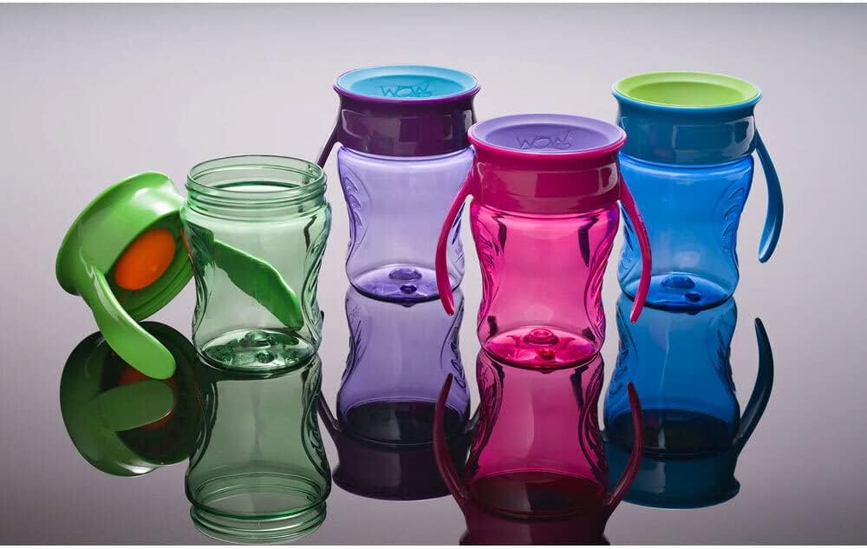 Wow 360&deg; Drinking Cup with Handles | 100% BPA Free | on the Go | Easy to Clean and Assemble | Spill Free | 360&deg; Drinking Experience | Dentist Recommended - Spoutless | Dishwasher Safe | 9+ Months image number 1