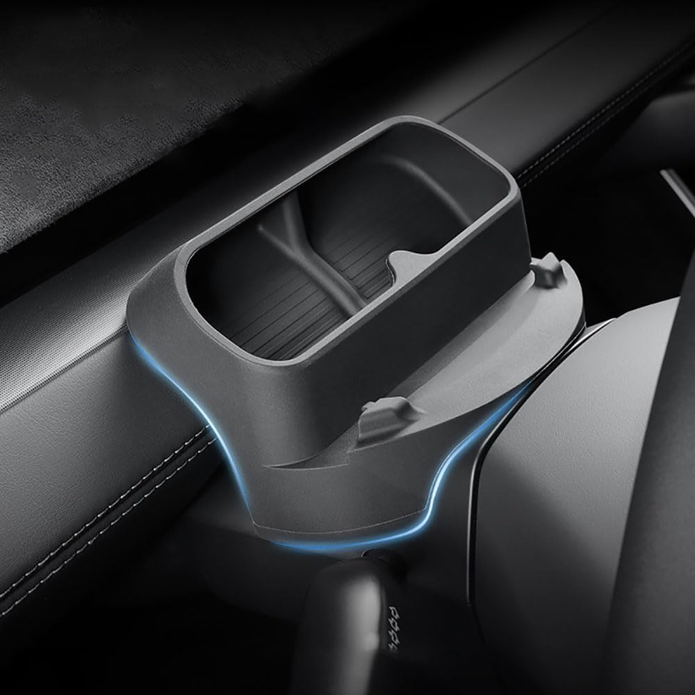 Tesla Model Y 2025-2026 and Model 3 2024-2025 Steering Wheel Phone Holder,Anti Slip Silicone Organizer with Glasses Case and Keys Storage, Universal Navigation Stand for Tesla image number 3